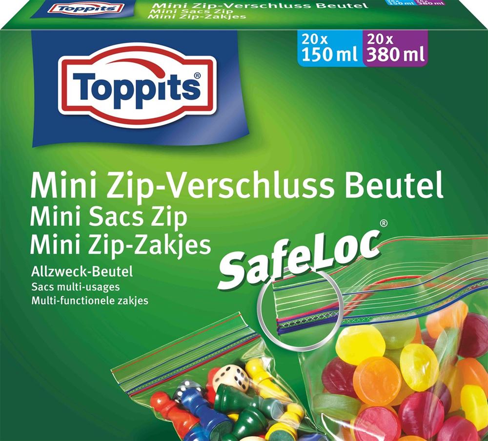 Toppits Mini Zip Verschlussbeutel 40 Stk