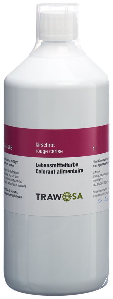 Trawosa Lebensmittelfarbstoff kirschrot 1000 ml