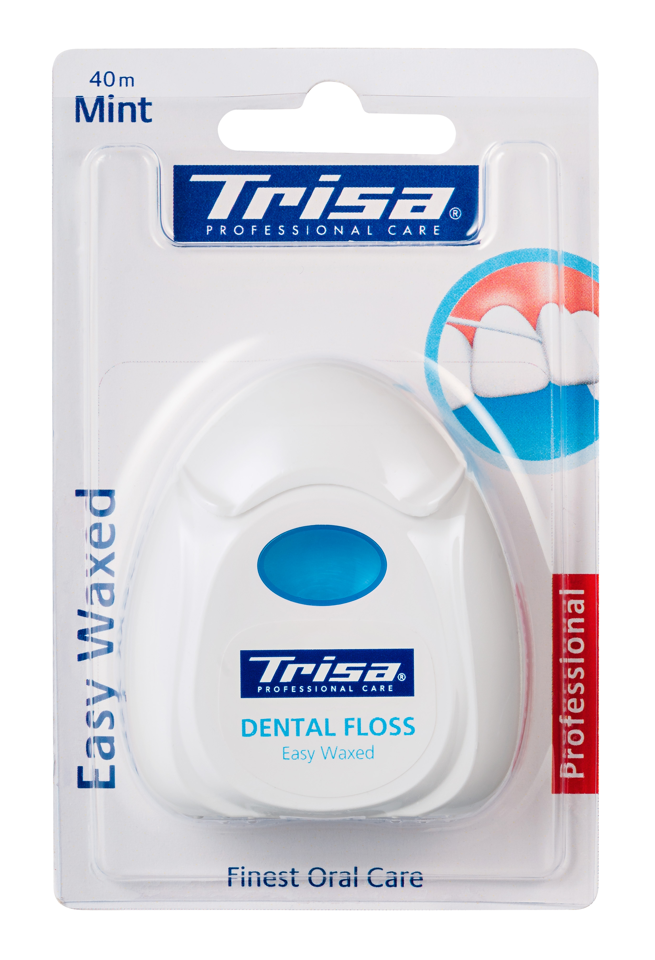 Trisa Zahnseide Easy Waxed 40m mint Xylitol