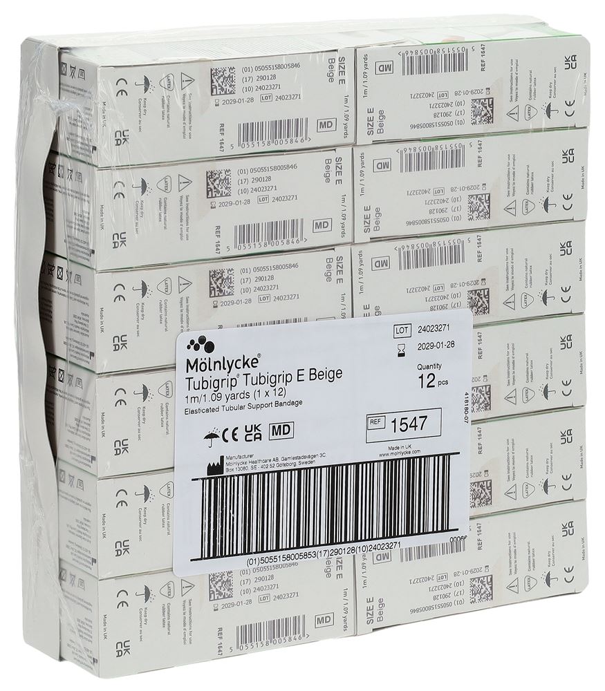 Tubigrip Schlauchbandage E 1mx8.75cm beige 12 Stk