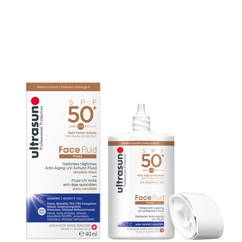 Ultrasun Face Fluid Spf50+ Tinted Honey Fl 40 ml