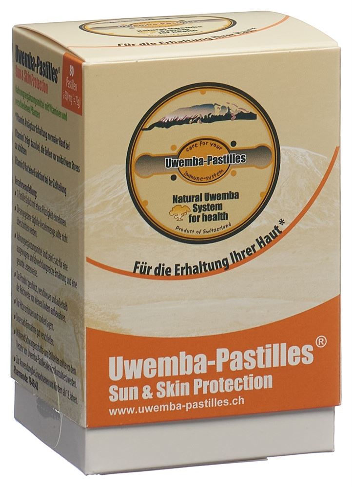 Uwemba-Pastilles Sun & Skin Protection 900 mg Ds 80 Stk