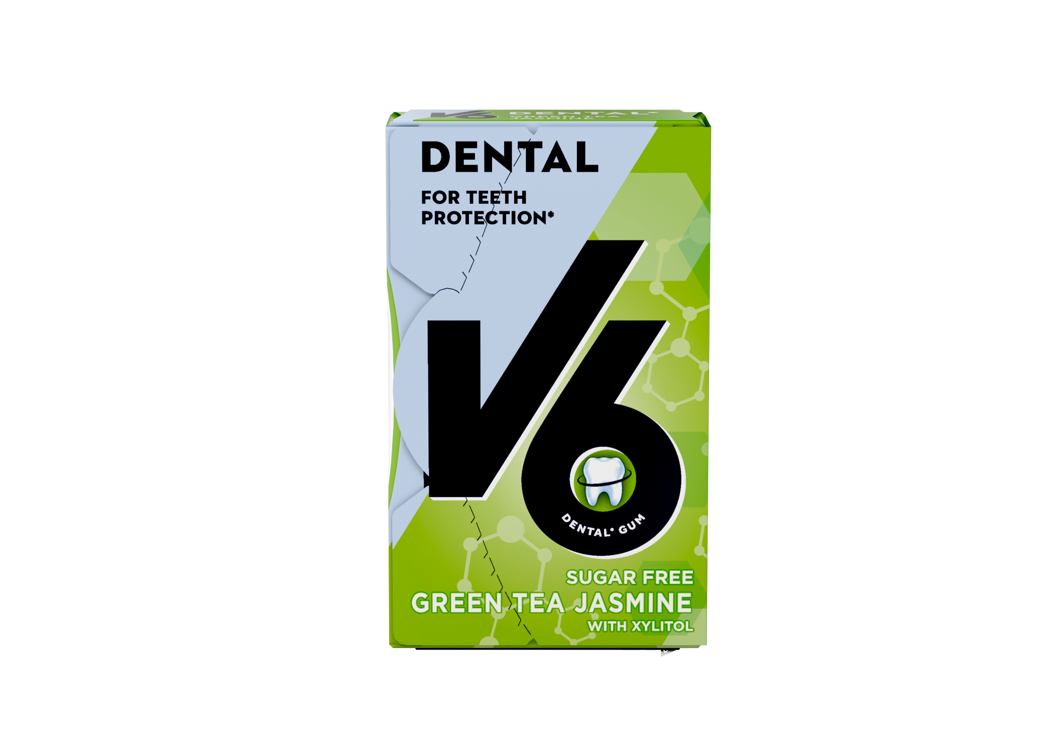 V6 Dental Care Kaugummi Green Tea Jasmine Box