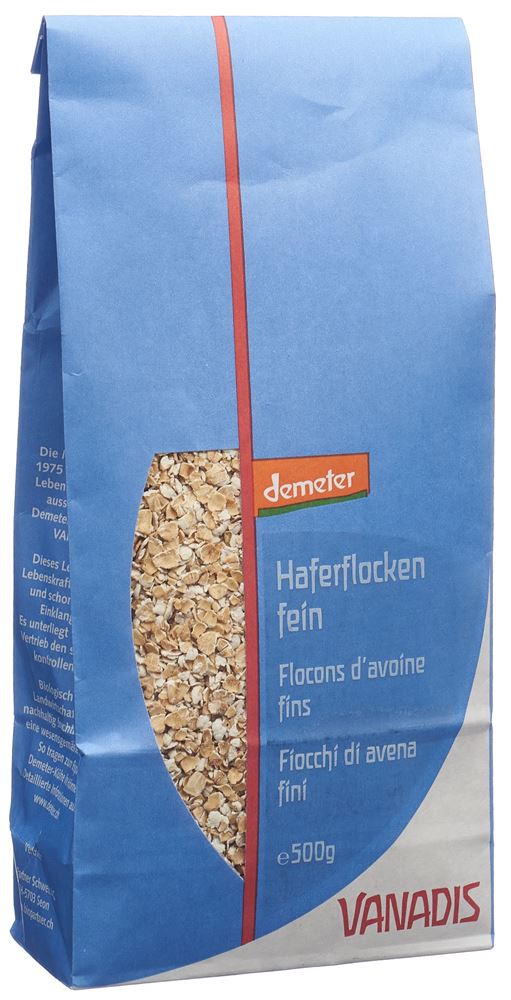 Vanadis Haferflocken Fein Demeter Beutel 500 G