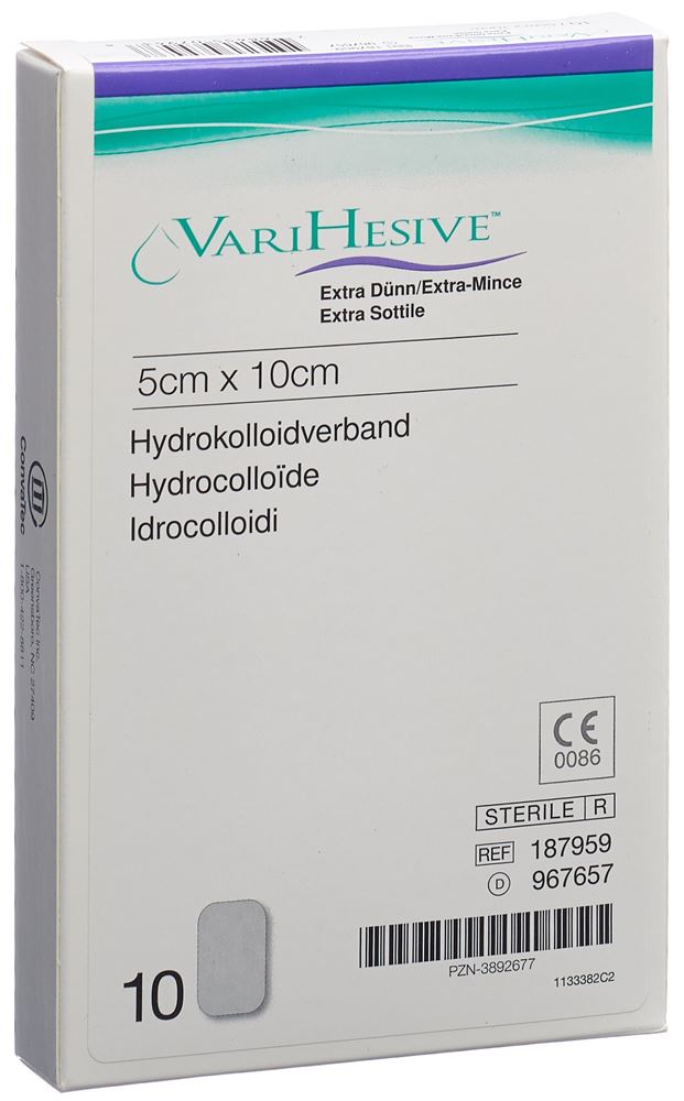 Varihesive Verband 5x10cm extra dünn 10 Stk