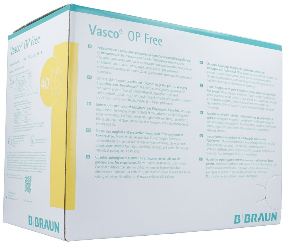 Vasco OP Free Handschuhe Gr6.5 steril ohne Latex 40 Paar
