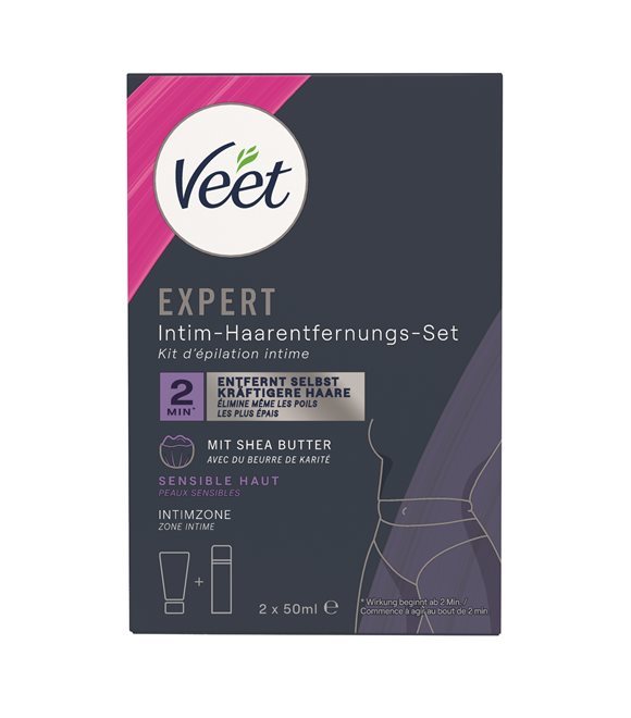 Veet Expert Intim-Haarentfernungs-Kit 2 x 50 ml