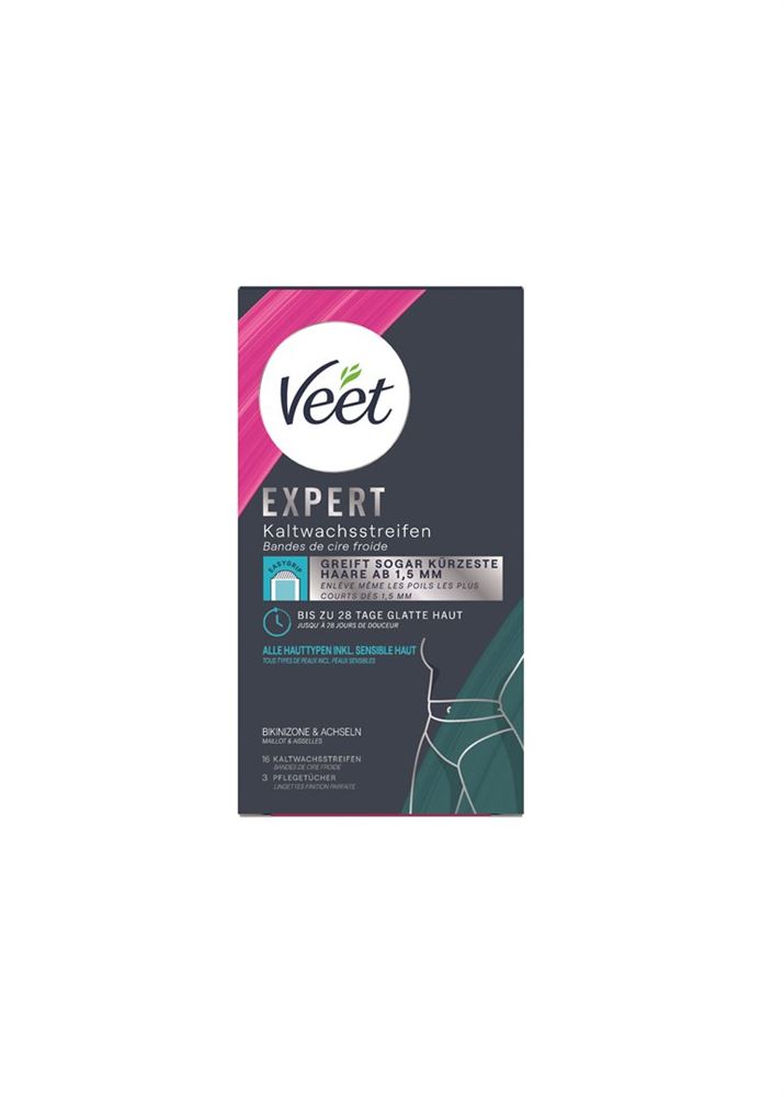 Veet Expert Kaltwachsstreifen Bikini&Achsel 16 Stk