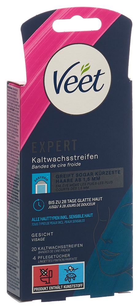Veet Expert Kaltwachsstreifen Gesicht 20 Stk
