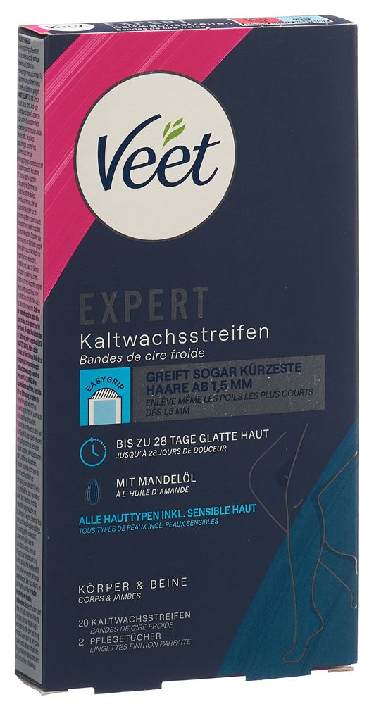 Veet Expert Kaltwachsstreifen Körper&Beine 20 Stk