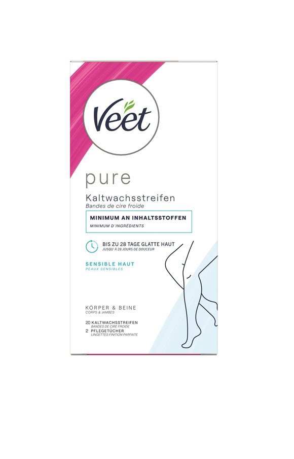 Veet Kaltwachsstreifen Beine & Körp Sensitive 10 x 2 Stk