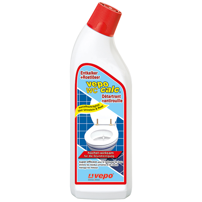 Vepocalc WC-Entkalker + Rostlöser Urinsteinentferner maximal wirksam metallverträglich Fl 750 ml