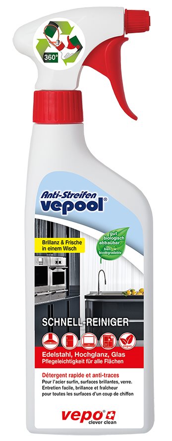 Vepool Anti-Streifen Schnellreiniger 360° Vapo 500 ml