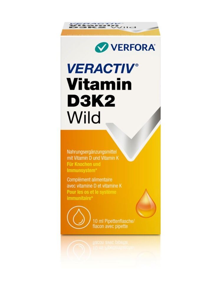 Veractiv Vitamin D3K2 Wild Tropfen Pip Fl 10 ml