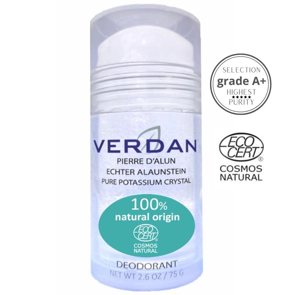 Verdan Alaunstein Grad A+ Marmor Deodorant Stick Mineral 100% natural origin Ecocert 75 g