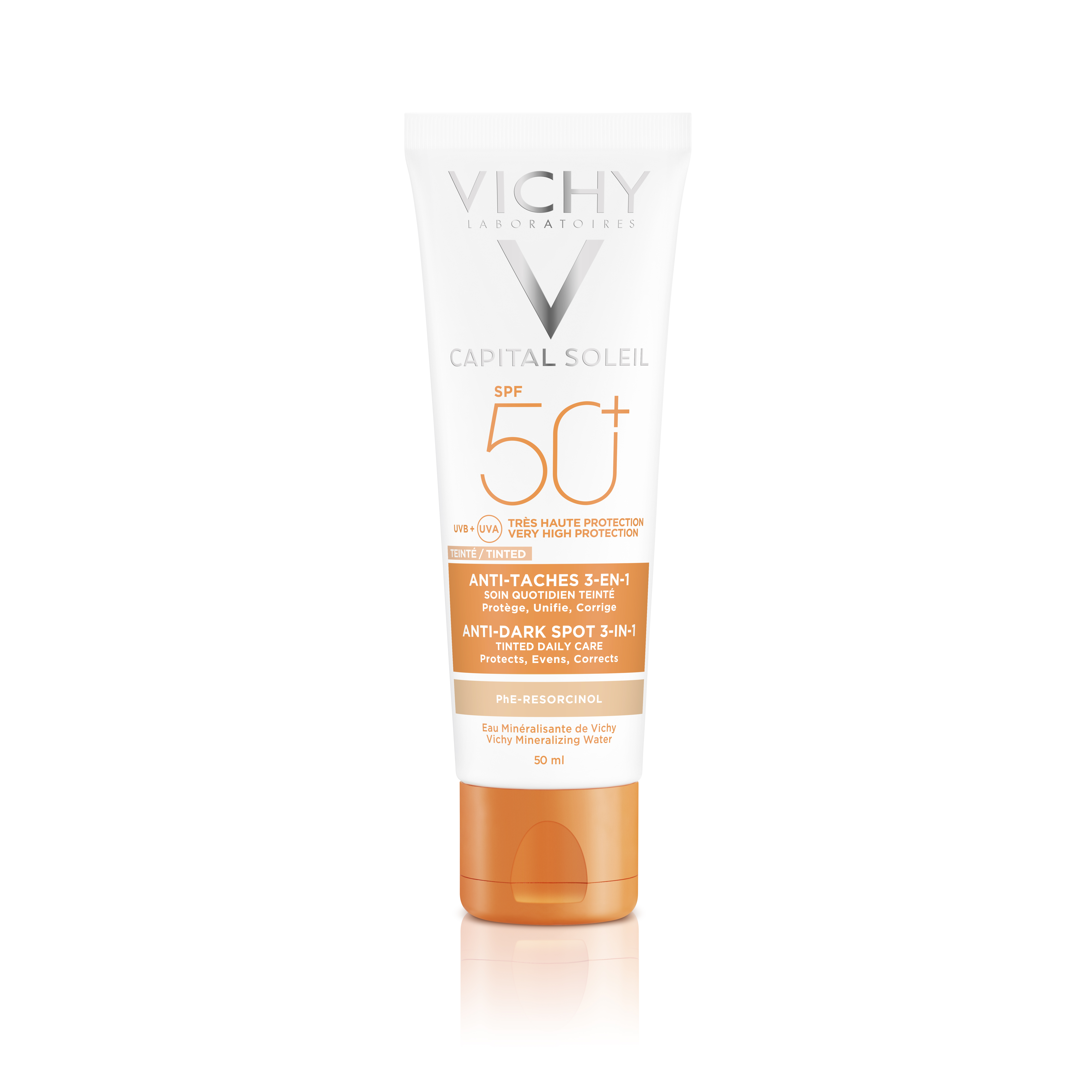 Vichy Ideal Soleil Anti-Pigment Flecken Creme 3in1 getönt Lsf50+ 50 ml