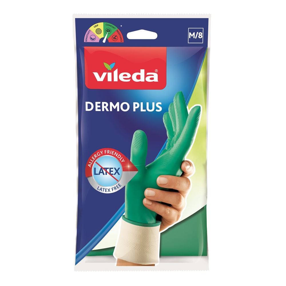 Vileda Dermo Plus Handschuh Gr8/M sanft & schonend 1 Paar