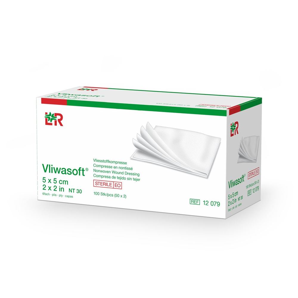Vliwasoft Vliesstoffkompressen 5x5cm 6-lagig steril 50 x 2 Stk
