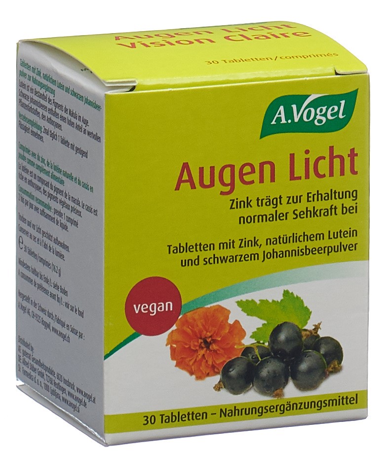 Vogel Augen Licht Tabletten Glas 30 Stück