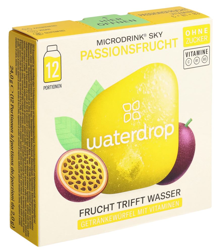 waterdrop Passionsfrucht ohne Zucker Box 24 g