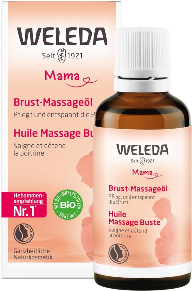 Weleda Mama Brust-Massageöl Glasfl 50 ml