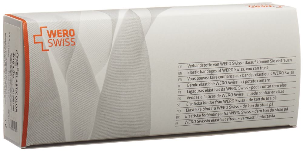 Wero Swiss Elasticolor Elastische Binde 5mx4cm lila 10 Stk