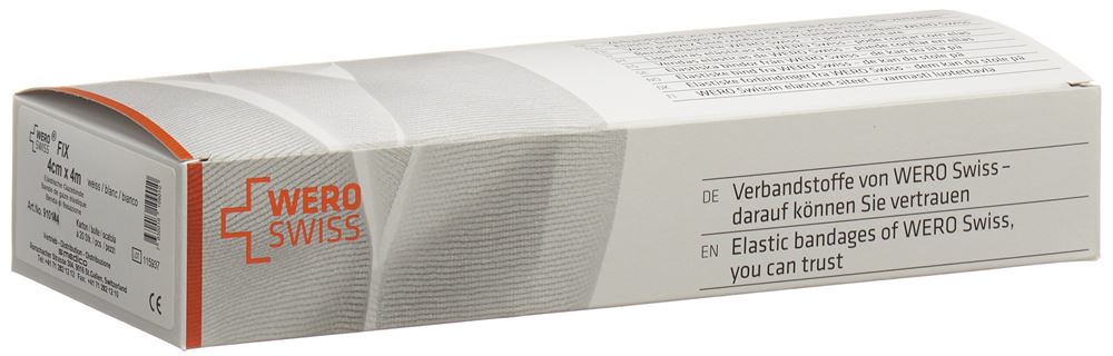 Wero Swiss Fix Elastische Gazebinde 4mx4cm weiss 20 Stk