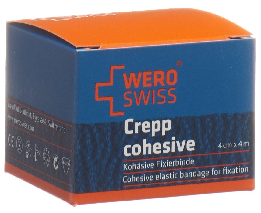 Wero Swiss Lux K-10 Elastische Fixierbinde 4mx4cm weiss