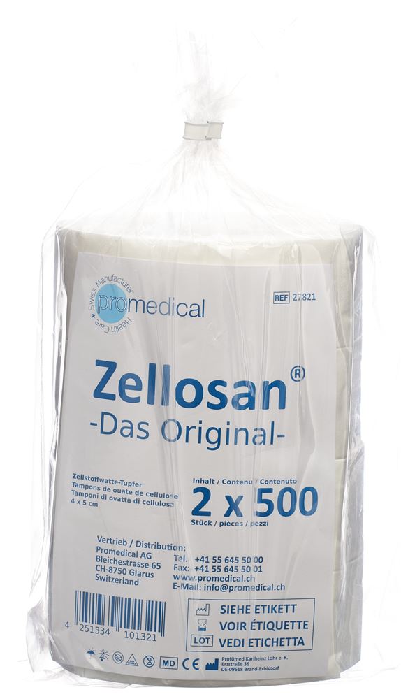 Zellosan Zellstofftupfer 4x5cm unsteril 2 x 500 Stk