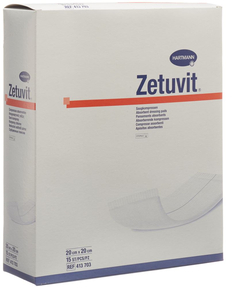 Zetuvit Absorptionsverband 20x20cm steril 15 Stk