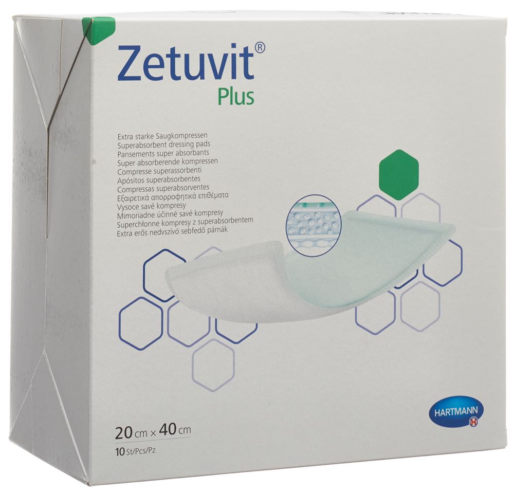 Zetuvit Plus Absorptionsverband 20x40cm 10 Stk