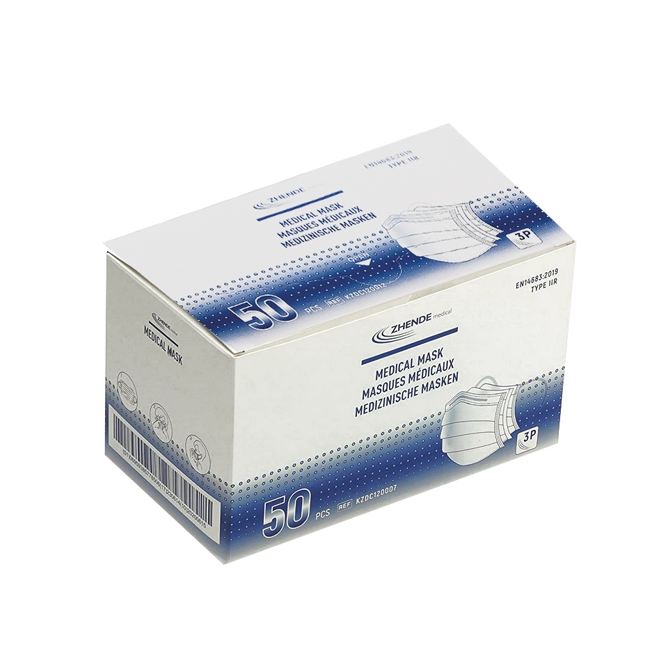 Zhende Medizinische Maske Typ IIR unsteril 50 Stk