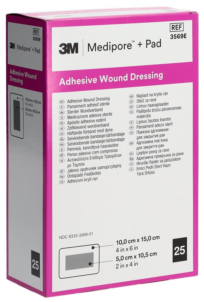 MEDIPORE 10x15cm compresse 5x10.5cm 25 pce