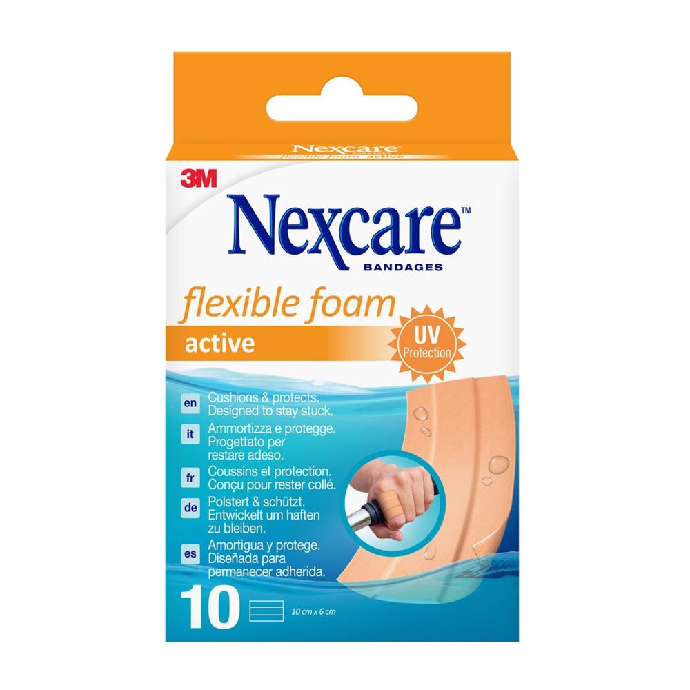 NEXCARE pansements flexible foam active bandes, image principale