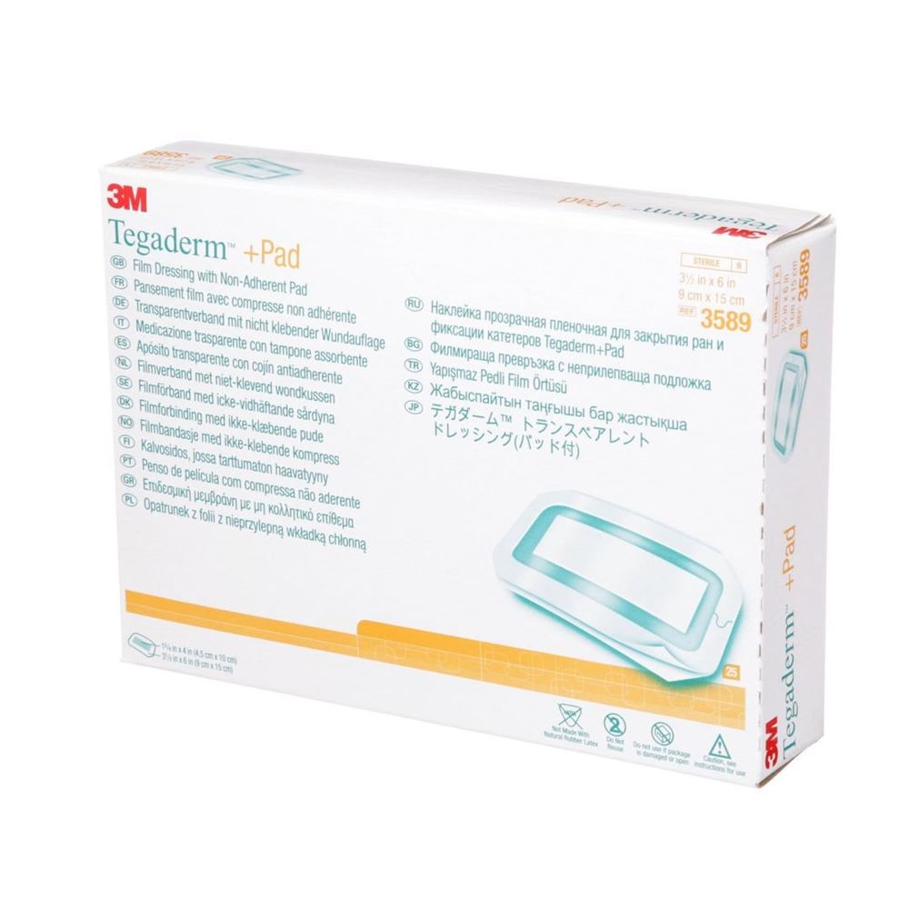 TEGADERM 9x15cm Wundkissen 4.5x10cm 25 Stk