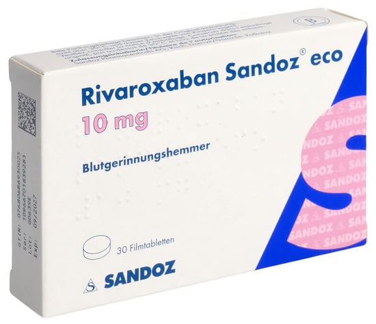 RIVAROXABAN Sandoz eco cpr pell 10 mg blist 30 pce | Pharmacie Sun Store