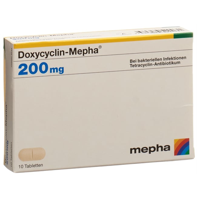 DOXYCYCLINE Mepha Tabl 200 mg Blist 10 Stk | Sun Store Apotheke