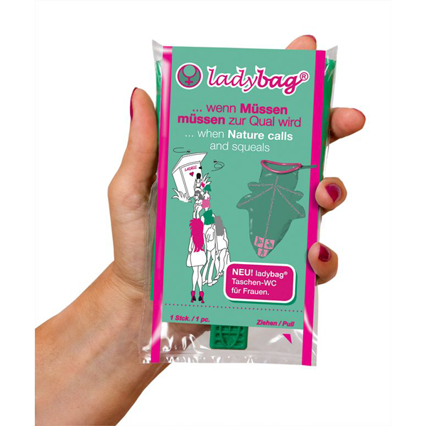 Sacs WC Jetables Pour Femmes LADYBAG - Urinoir Portable - Neuf, Fabriqué En Allemagne