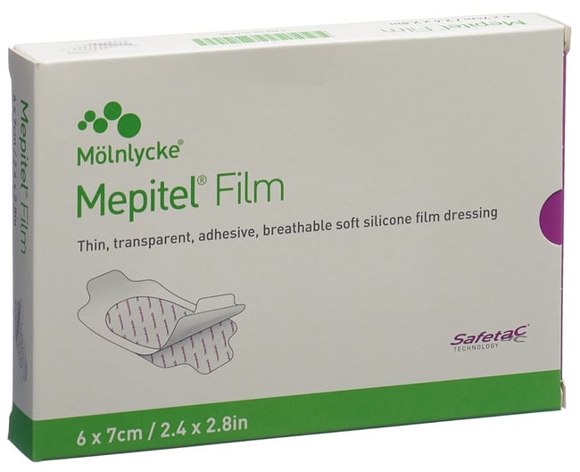 Mepitel One Safetac Wundverband 6 Cm X 7 Cm – Packung Mit 5 Stück, Schonend Für Die Haut
