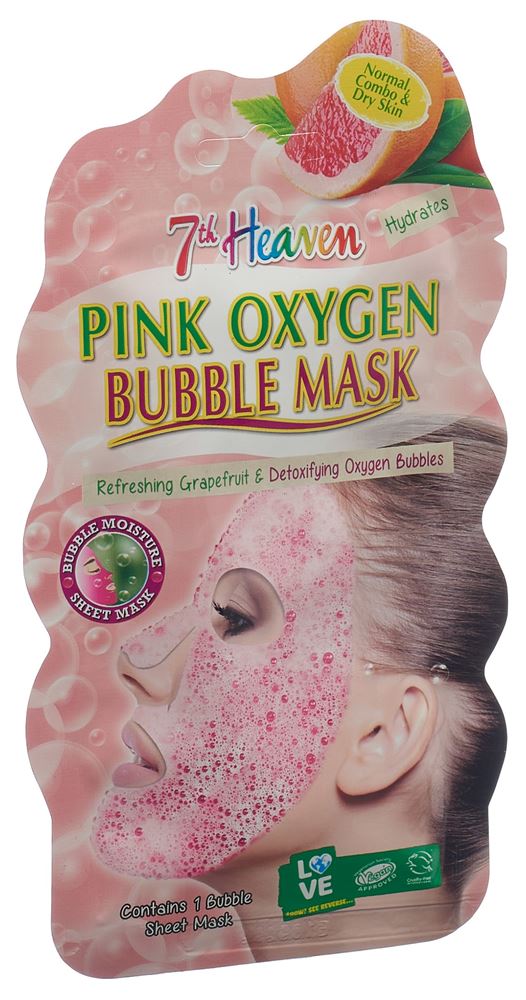 7th Heaven Women's Pink Oxygen Bubble Mask, Hauptbild