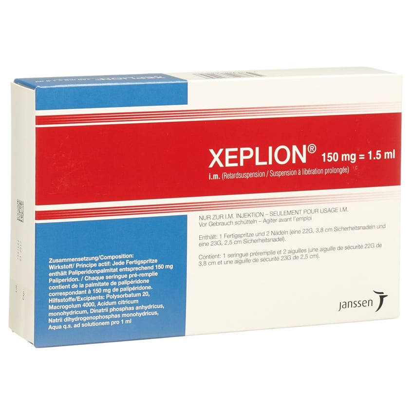 XEPLION Inj Susp 150 mg/1.5ml Fertspr 1.5 ml Sun Store Apotheke