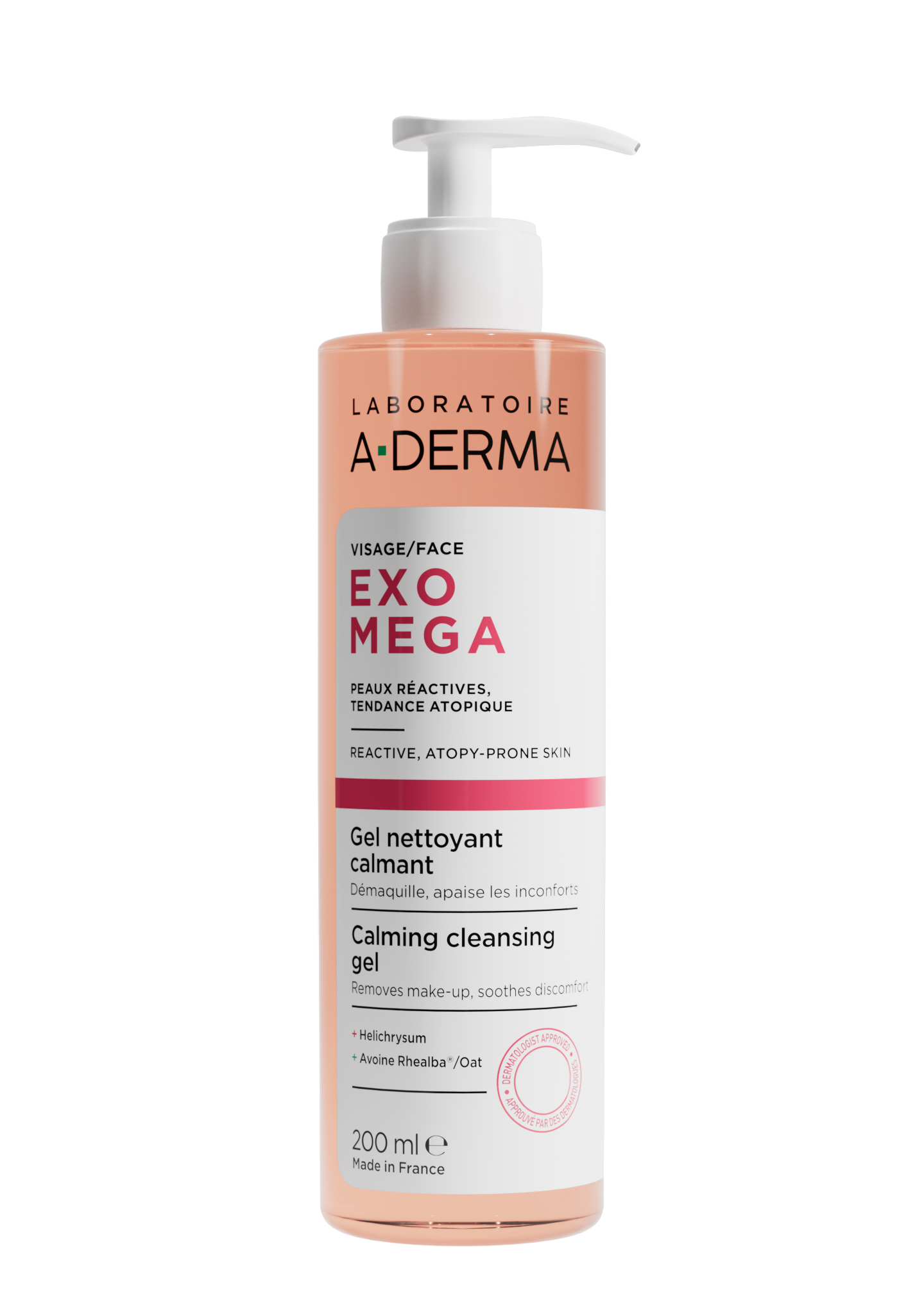 A-DERMA EXOMEGA Visage gel nettoyant
