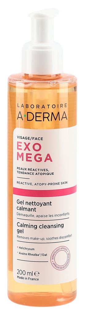 A-DERMA EXOMEGA Visage gel nettoyant