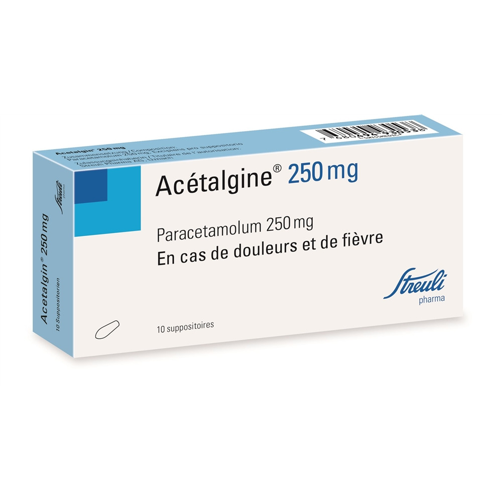 ACETALGINE Supp 250 mg Blist 10 Stk, Bild 2 von 2