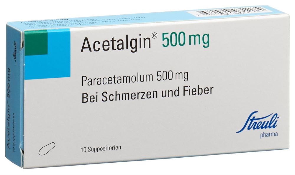 ACETALGINE Supp 500 mg Blist 10 Stk