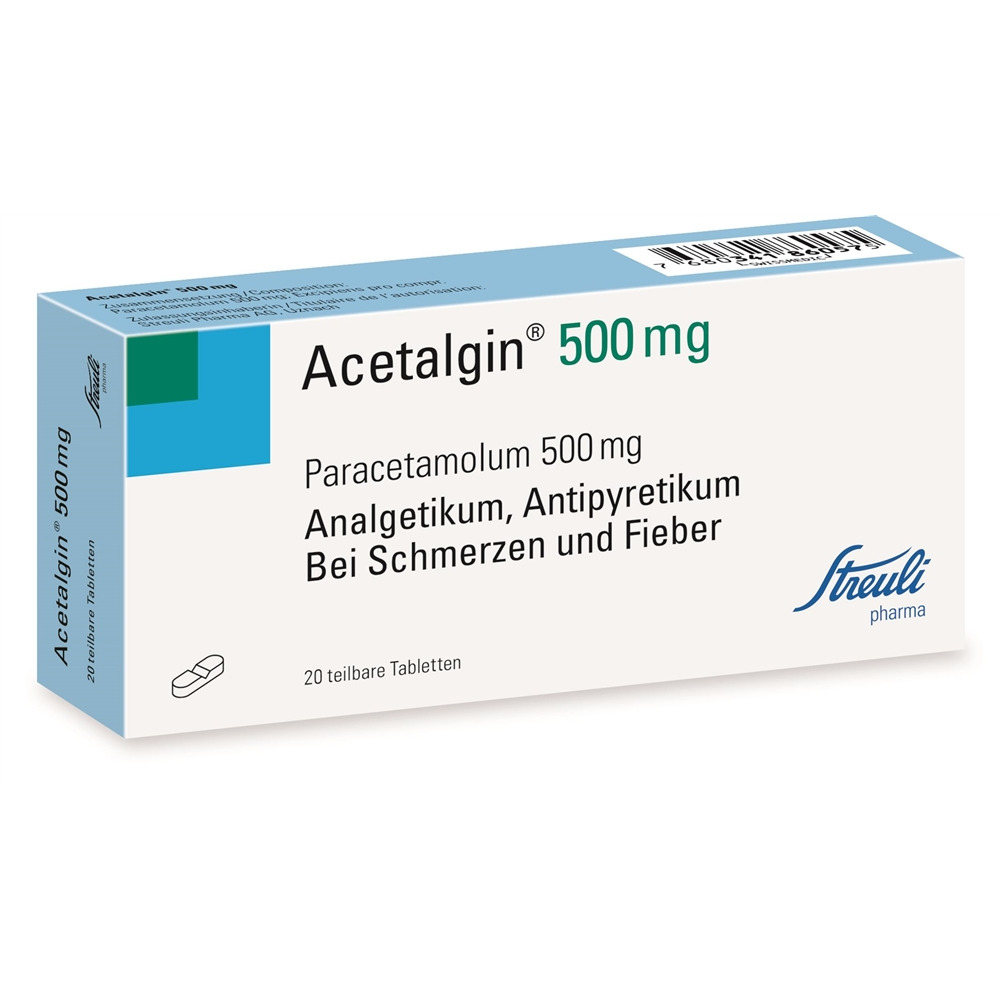 ACETALGINE Tabl 500 mg Blist 20 Stk, Hauptbild