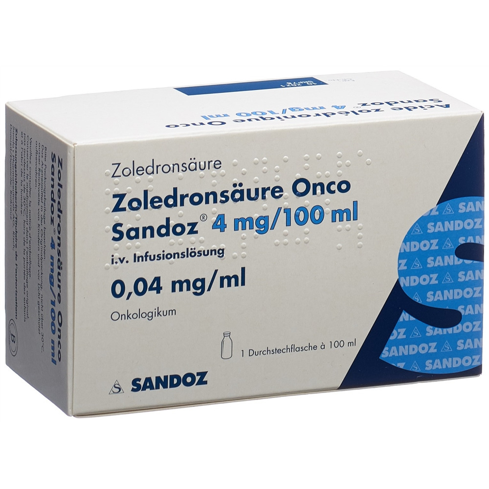 ACIDE ZOLEDRONIQUE Onco Sandoz 4 mg/100ml, image principale