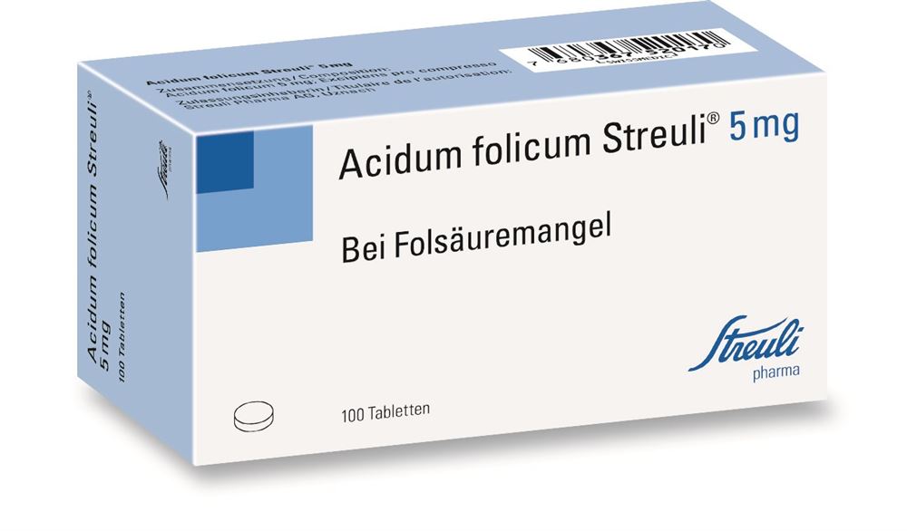 ACIDUM FOLICUM Streuli 5 mg, image principale