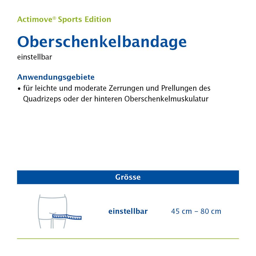 Actimove Sport Oberschenkelbandage, Bild 2 von 2