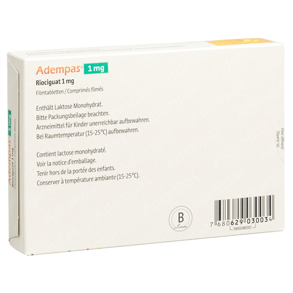 ADEMPAS cpr pell 1 mg blist 42 pce, image 2 sur 2